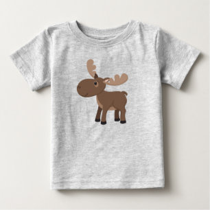 Camiseta De Bebé Animal de alce bebé lindo