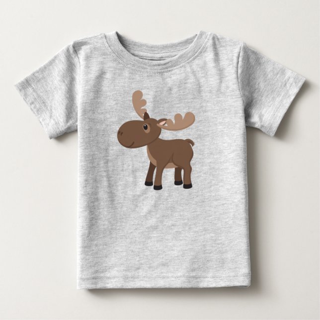 Camiseta De Bebé Animal de alce bebé lindo (Anverso)