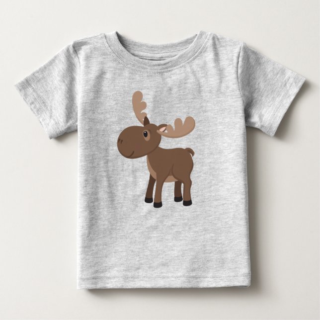 Camiseta De Bebé Animal de la crema de leche (Anverso)