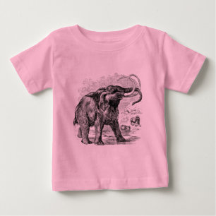 Camiseta De Bebé Animal extinto personalizado del mamut lanoso del