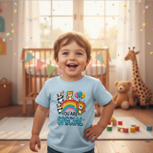 Camiseta De Bebé Animales Adorables Especial Arcoíris para Niños Pe
