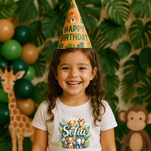 Camiseta De Bebé Animales Cute Safari Sofia Kids Tee
