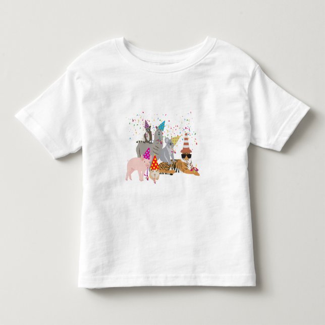 Camiseta De Bebé Animales de fiesta - Animales aburridos que tienen (Anverso)