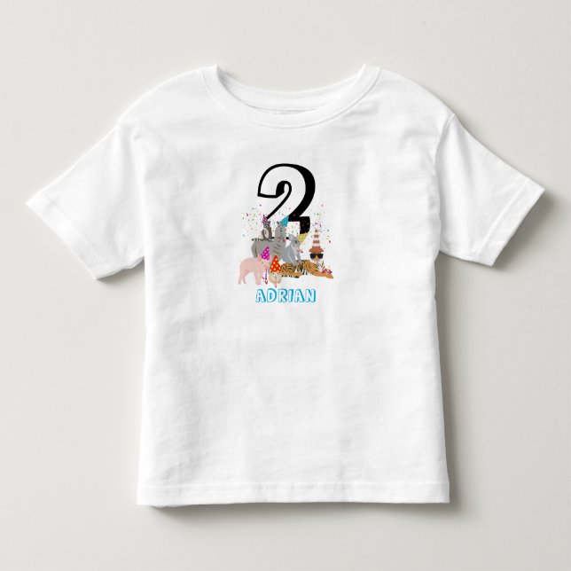 Camiseta De Bebé Animales de fiesta - Animales Chica de la edad de  (Anverso)