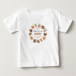 Camiseta De Bebé Animales de Fiesta Cumpleaños 2 Lindo Animal de