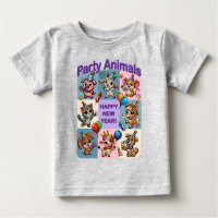 Animales de fiesta "Feliz Año Nuevo"