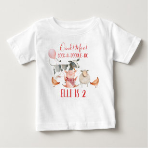 Camiseta De Bebé Animales de granja