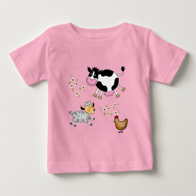 Camiseta De Bebé animales de granja (Anverso)