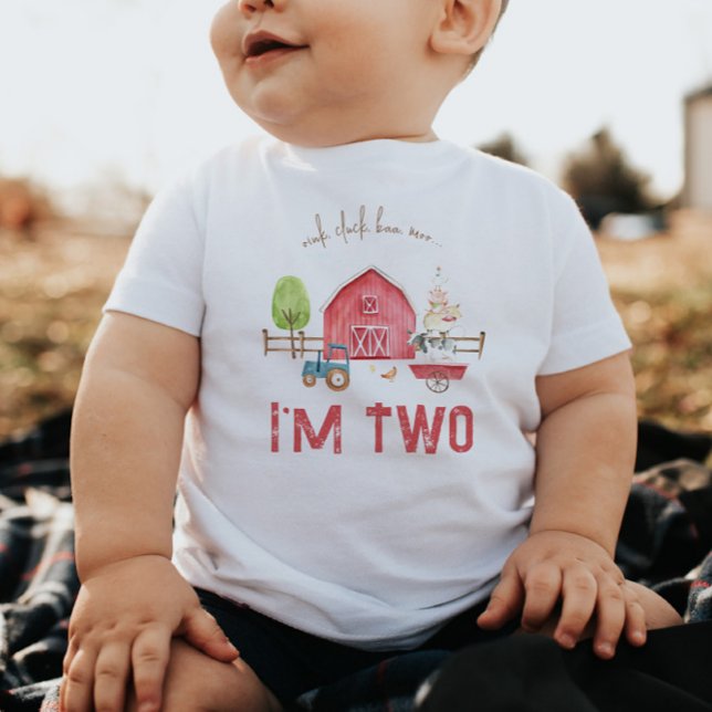 Camiseta De Bebé Animales de granja editables (Subido por el creador)