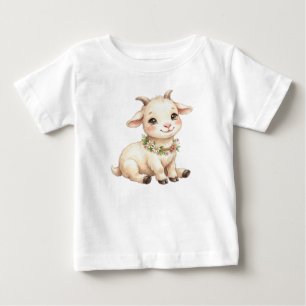 Camiseta De Bebé Animales de granja lindos-Cabra