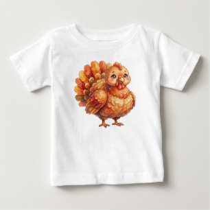 Camiseta De Bebé Animales de granja lindos-Pavo