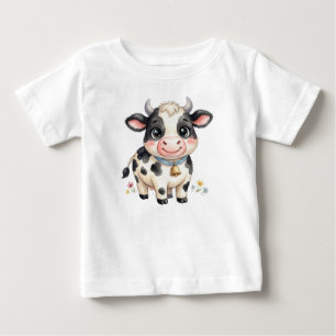 Camiseta De Bebé Animales de granja lindos-Vaca