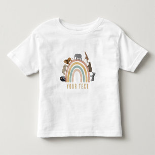 Camiseta De Bebé Animales de la jungla arcoiris
