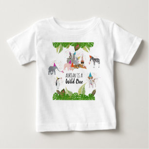 Camiseta De Bebé Animales de la jungla divertida y graciosa en uno 