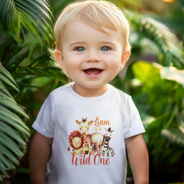 Camiseta De Bebé Animales de la jungla dulce salvajes un Safari de 