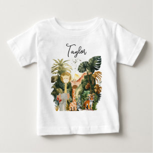 Camiseta De Bebé Animales de la Jungla Safari Exótico Soñado
