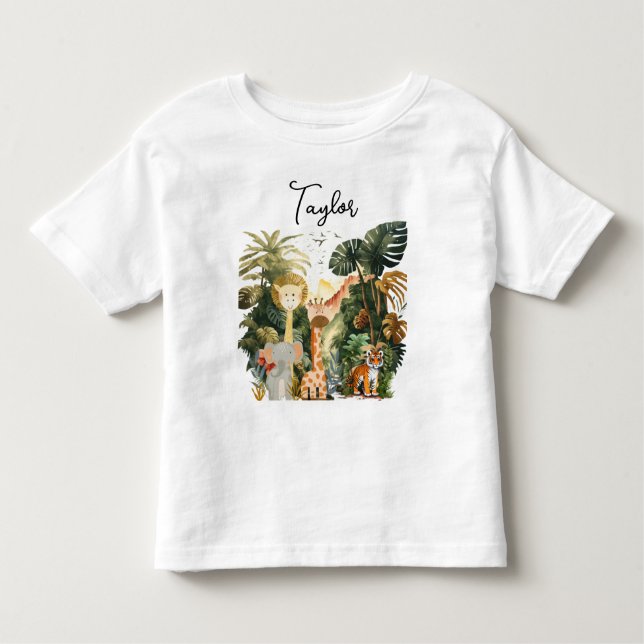 Camiseta De Bebé Animales de la Jungla Safari Exótico Sueño (Anverso)
