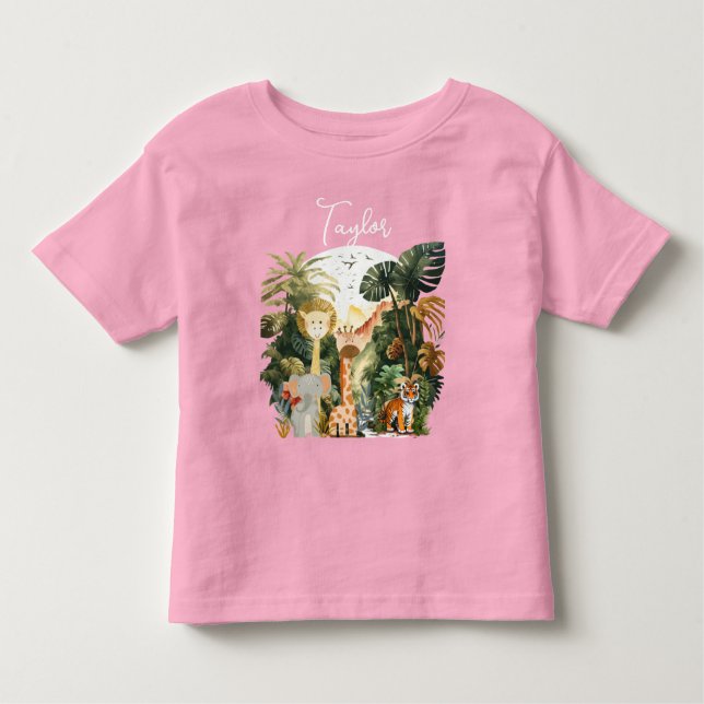 Camiseta De Bebé Animales de la Jungla Safari Exótico Sueño (Anverso)