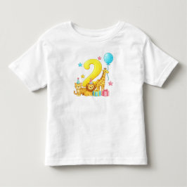 Camiseta De Bebé Animales de la selva para el segundo cumpleaños"
