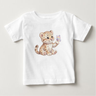 Camiseta De Bebé Animales de Safari-Cachorro de Leopardo