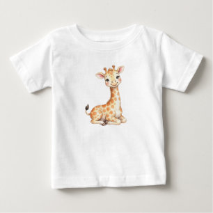 Camiseta De Bebé Animales de Safari-Criatura Jirafa