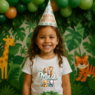 Camiseta De Bebé Animales de Safari Cute Mia Kids Tee