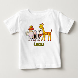 Camiseta De Bebé Animales de safari de dibujos animados lindos cebr