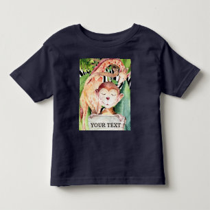 Camiseta De Bebé Animales de Safari de la Jungla Jirafa Mono Person