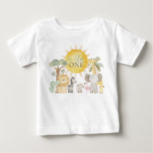 Camiseta De Bebé Animales de Safari Nyala Cumpleaños Primero