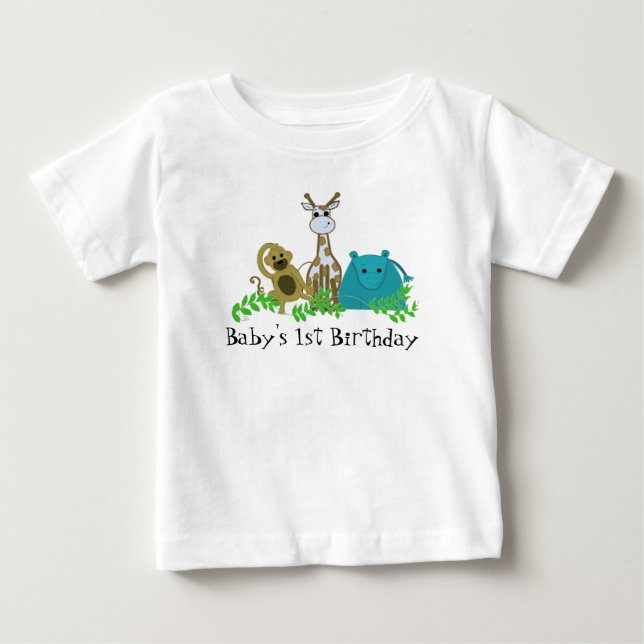 Camiseta De Bebé Animales de zoológico cumpleaños de bebé (Anverso)