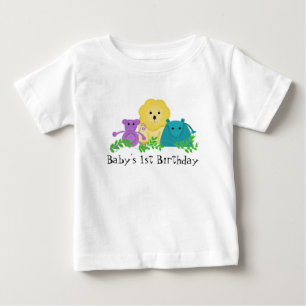 Camiseta De Bebé Animales de zoológico cumpleaños de bebé