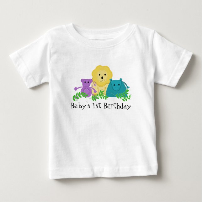 Camiseta De Bebé Animales de zoológico cumpleaños de bebé (Anverso)