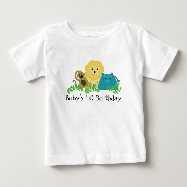 Camiseta De Bebé Animales de zoológico cumpleaños de bebé (Anverso)