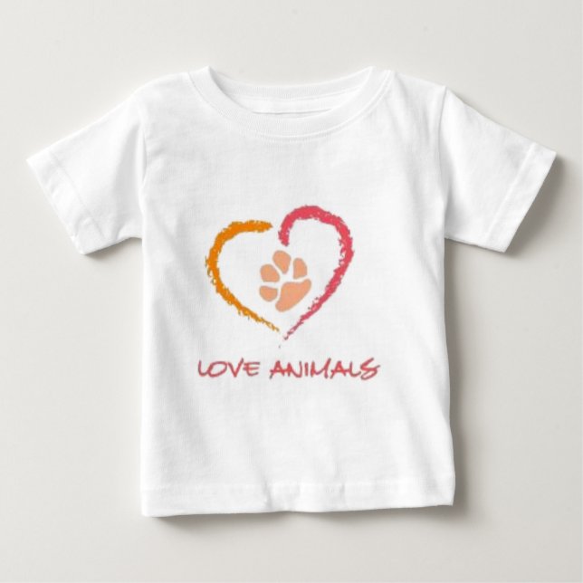Camiseta De Bebé Animales del amor (Anverso)