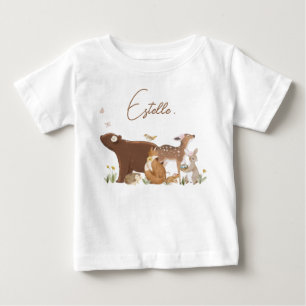 Camiseta De Bebé Animales del Bosque Amigos del Bosque Baby Shower