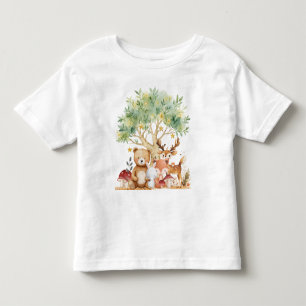 Camiseta De Bebé Animales del bosque caprichoso