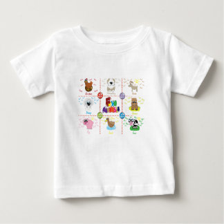 Camiseta De Bebé Animales del campo