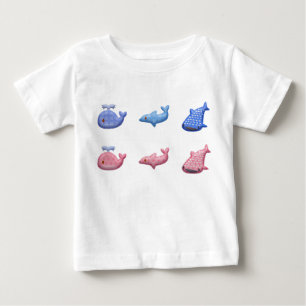Camiseta De Bebé Animales del mar de Kawaii