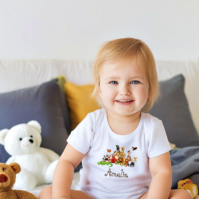 Camiseta De Bebé Animales del niño personalizado (Subido por el creador)