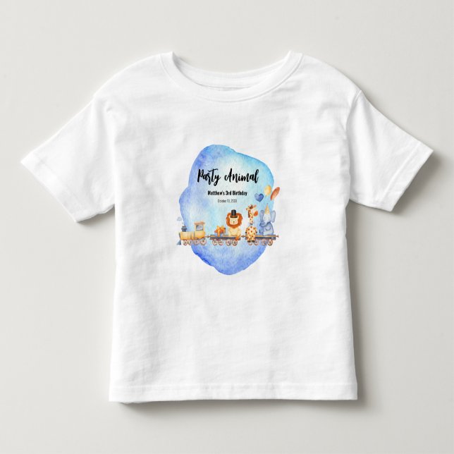 Camiseta De Bebé Animales fiestas en la fiesta de cumpleaños de la  (Anverso)