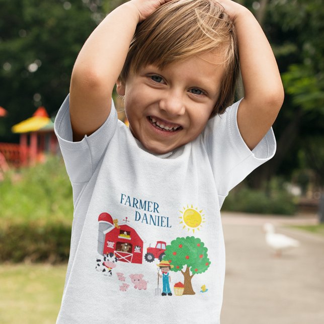 Camiseta De Bebé Animales, granjeros y tractores de Personalizado C (Subido por el creador)