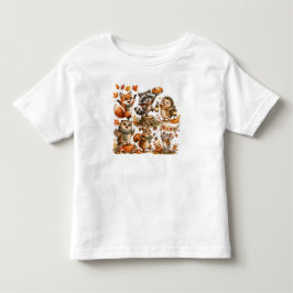 Camiseta De Bebé Animales lindos de otoño jugando en el bosque