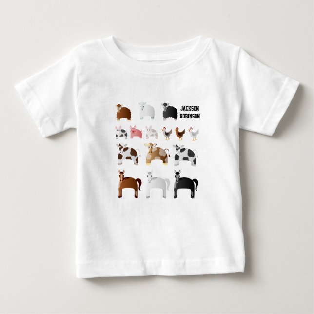 Camiseta De Bebé Animales lindos del corral (Anverso)