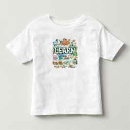 Camiseta De Bebé Animales lindos del océano marino APRENDER Gráfico