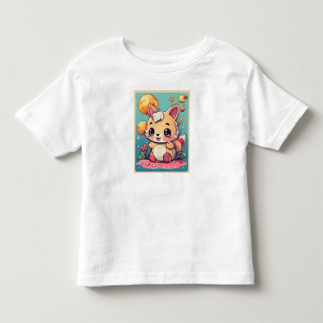 Camiseta De Bebé Animales Personalizados graciosos y cortos (Anverso)
