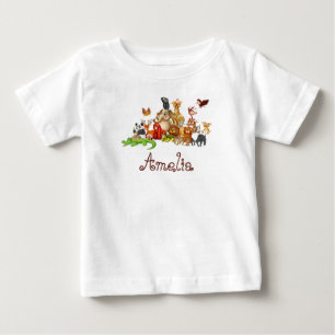 Camiseta De Bebé Animales personalizados para niños
