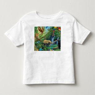 Camiseta De Bebé Animales que viven juntos tiran almohada