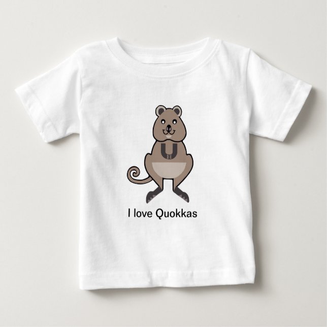 Camiseta De Bebé Animales salvajes- Cute me encantan QUOKKAS - Vida (Anverso)