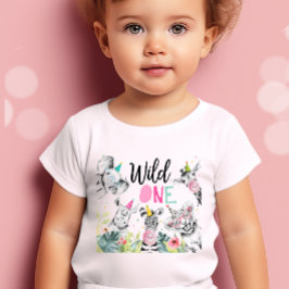 Camiseta De Bebé Animales salvajes de un Fiesta Cumpleaños Gir