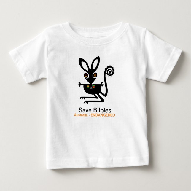 Camiseta De Bebé Animales salvajes - Salven BILBIES - Animales en p (Anverso)